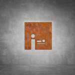 Baby Changing Sign D01 - Rust - Powder Coated Aluminum