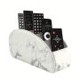 Remote Control Holder With 5 Compartments Universal Pu Leather Remote Holder Compatible With Fire Tv Remotes Media Player Remotes Heater Controllers And Air Conditioner Remote Controls