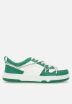 Sissy Boy Colourblock Sneaker With Diamante Trim - White green
