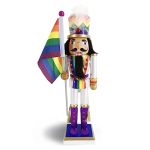 Nutcracker Ballet Gifts Pride Nutcracker Soldier In Rainbow Colors Waving Rainbow Flag- Show Your Pride During The Christmas Hol