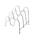 Ashcomonline Metallic Plate Stand Aluminium Plate Kitchen Rack