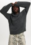 Cotton On Luxe Crew Pullover - Dark Grey Marle
