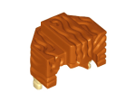 Parts Minifigure - Hair Trapezoid Swept Back With Tan Ends Pattern 15557PB01