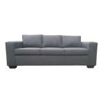 3 Seater Square Arm Sofa Grey Col. AK7 - Buy Online At 7 Triple 7