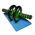 Ab Wheel & Knee Mat - Dual Wheel Roller - Green