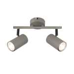 Granite Double Metal Spotlight Grey