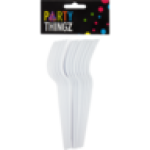 White Plastic Forks 12-PACK