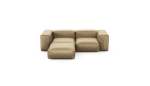 Three Module Chaise Sofa - Velvet - Caramel - 230CM X 199CM