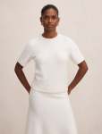 Elliotte Petite Knitted T-Shirt - L Winter White Co-ord