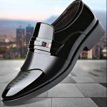 Men's Solid Color Vintage Slip Business Style Loafer Shoes Comfy Non Slip Casual Platform Walking Shoes Men's Footwear