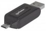 Manhattan Import Reader-mobile Otg Adapter 1-PORT USB 2.0 To Micro USB 24-IN-1 Card Reader/writer Retail Box Limited Lifetime Warranty   Enhance Your Mobile Device.product