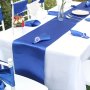 1PC Royal Blue Table Runner Polyester Table Runner Elegant Decor For Wedding Banquet Party Event Dining Room Decoration