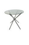 Smte Round Glass Table With Keychain