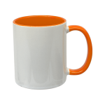11OZ White & Orange Ceramic Mug - Sublimation Express