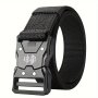 Men's Tactical Belt - Sports Style Pp Panel Plastic Buckle Multifunctional Combat & Working Training Woven Belt For Outdoor And Jeans