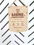 Wooden Birth Plaque - Afrikaans