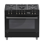 Totai 90CM 5-BURNER Gas Stove W Electric Oven Black