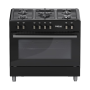 Totai 90CM 5-BURNER Gas Stove W/ Electric Oven Black