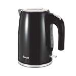 Swan Townhouse Stainless Steel Kettle 1.7 Litre Black Silver White - White