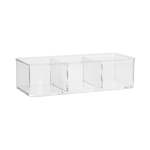 Selena 3 Compartment Cotton Box Clear