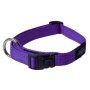 Rogz Utility Large 20mm Fanbelt Dog Collar - Purple Reflective