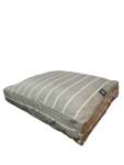 Everlasting Slumber Bed - Medium 80CM X 100CM Stone Grey & White Striped Canvas