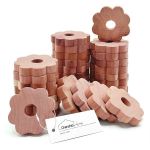 30-PCS Aromatic Cedar Wood Rings Moth Repellent Cabinets Scent