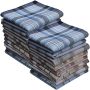 20 Pack Men's Classic Plaid Handkerchiefs Pocket Squares For Seniors