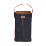 Daniel Cotton Canvas & Leather Wine Cooler - Black Pepper
