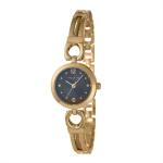 Ladies Gold Black Dial