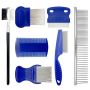 7-PACK Flea Comb Set For Cats And Dogs Pet Grooming Kit