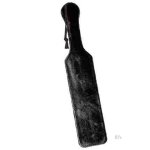 14 Inch Leather Paddle W/black Fur