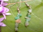 Green Aventurine Stone Chip Earrings