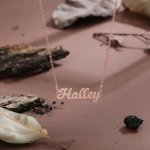 CNE107525RG - Personalized Name Necklace Rose Gold Plated 925 Sterling Silver