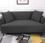Fine Living Velvet 3-SEATER Couch Cover Dark Grey