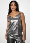 Metallic Strappy Cami - Silver
