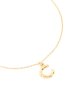 Waterproof Gold Plated Stainless Steel Bamboo Letter C Necklace
