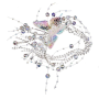 Handmade Fringe Hair Clip With Iridescent Butterflies For Brides