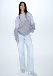 Oversized Printed Sweatshirt - Grey modernism