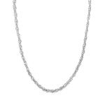 Sterling Silver Classic Singapore Necklace