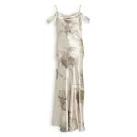 Beige Printed Strap Dress