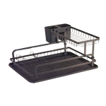 2-TIER Dish Drying Rack With Utensil Holder - Black