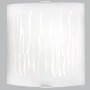 Bright Star Lighting - Decorative Wavy Frosted Glass Wall Bracket With Polished Chrome Clips