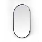 Deep Frame Pod Mirror Black White - White