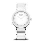 White Ceramic And Silver Women's Watch 11435-754