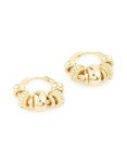Goldair Gold Plated Diamante Rondell Hoop Earrings