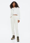High-waisted Joggers - Cream