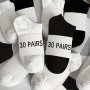 5/6/10/15/30 Pairs Unisex Solid Ankle Socks Simple & Comfy All-match No Show Socks Women's Stockings & Hosiery