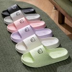 Men's Cartoon Bear Graphic Design Eva Slides Non Slip Quick-drying Open Toe Slippers For Indoor Walking And Shower