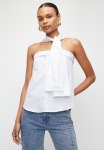 Ecru Limited Edition Tie Detail Strapless Woven Shirt - Ecru